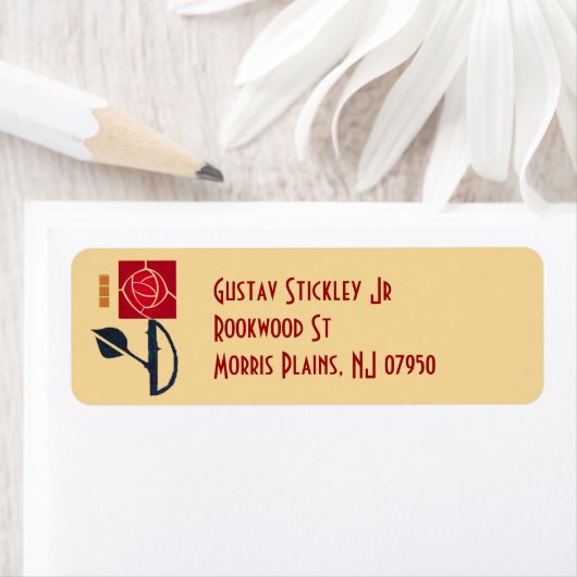 Roos voor kunstwerken en kunstwerken etiket (Insitu)