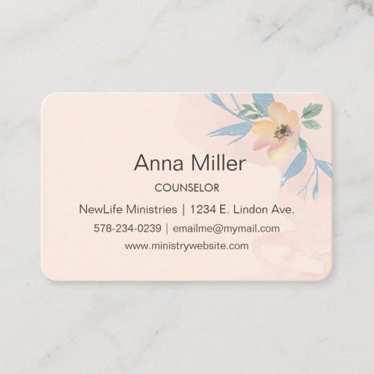 Roos voor kustadvisering visitekaartje (Voorkant)