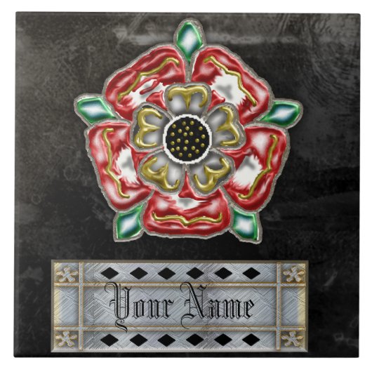 roos voor leerprogramma's op maat tegeltje (Voorkant)