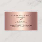 Roos voor notionele leningagent Gold Glitter Scrip Visitekaartje (Achterkant)