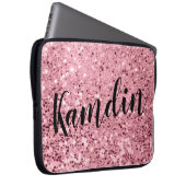 Roos voor persoonlijk Hoesje laptop Gold Glitter Sleeve (Voorkant Rechts)