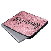 Roos voor persoonlijk Hoesje laptop Gold Glitter Sleeve (Voorkant onderkant)
