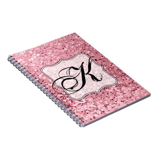 Roos voor persoonlijk notitieboek Gold Glitter (Rechterzijde)