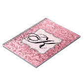 Roos voor persoonlijk notitieboek Gold Glitter (Linkerzijde)