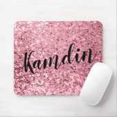 Roos voor persoonlijke Muismat Gold Glitter (Met muis)