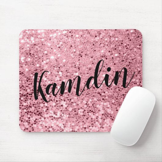 Roos voor persoonlijke Muismat Gold Glitter (Met muis)