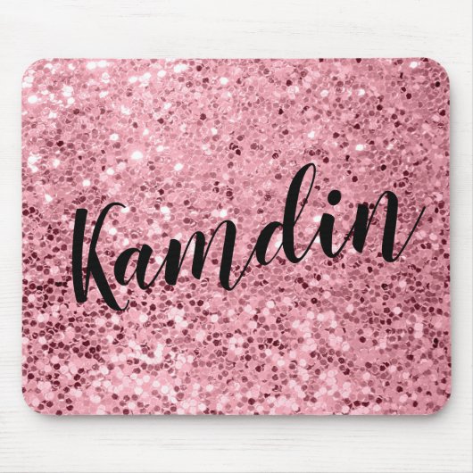 Roos voor persoonlijke Muismat Gold Glitter (Voorkant)