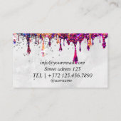 Roos voor planning van evenementen met glitter-mou visitekaartje (Achterkant)