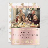 Roos voor prettig kerstfeest feestdagenkaart (Voorkant / Achterkant)