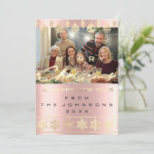 Roos voor prettig kerstfeest feestdagenkaart (Staand voorkant)