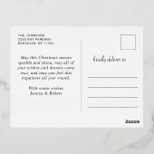 Roos voor prettige kerstfeestdagen Gold Folie Feestdagen Briefkaart (Achterkant)