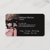 Roos voor professionele reiniging Gold Glitter Bus Visitekaartje (Achterkant)