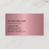 Roos voor professionele schoonmaak Gold Glitter Visitekaartje (Achterkant)