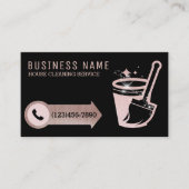 Roos voor professionele schoonmaak Gold Glitter Visitekaartje (Voorkant)