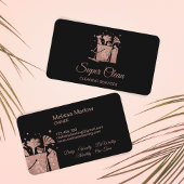 Roos voor professionele schoonmaak Gold Glitter Visitekaartje