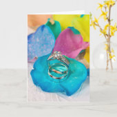 Roos voor regenboogschieten en ringen kaart (Gele Bloem)