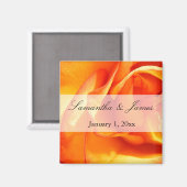 Roos voor rood en Oranje ontvlammen Magneet (Voorkant / Achterkant)