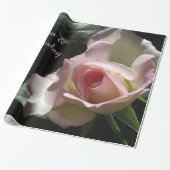 Roos voor roze bruiloft cadeaupapier (Uitgerold)