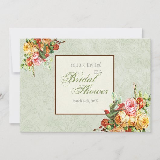  Roos voor vogels Bridal Shower Invitation Kaart (Voorkant)