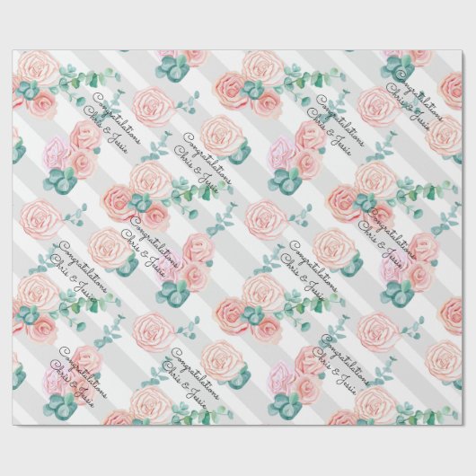 Roos voor weddenschap - Namen toevoegen Cadeaupapier (Vlak)