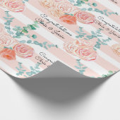 Roos voor weddenschap - Namen toevoegen Cadeaupapier (Hoek)