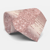 Roos voor weddenschap Stropdas Gold Blush Glitter (Opgerold)