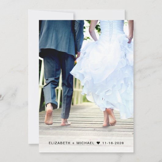 Roos voor weddenschappen Gold Glitter Foto Aankondiging (Achterkant)