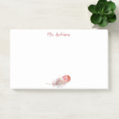 Roos vouw roze witte voornaam post-it® notes (Kantoor)
