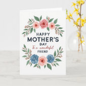 Roos Vriend Moederdag kaart (Gele Bloem)