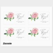 Roos - vrijgezellenfeest dank u rechthoekige sticker (Vel)