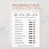 Roos Vrijgezellenfeest Game zei dat ze bedrukt was (Voorkant / Achterkant)