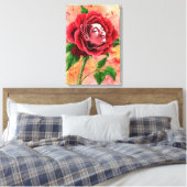 Roos Vrouw Canvas Print (Insitu (Slaapkamer))