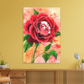 Roos Vrouw Canvasprint Canvas Afdruk (Insitu (Woonkamer))
