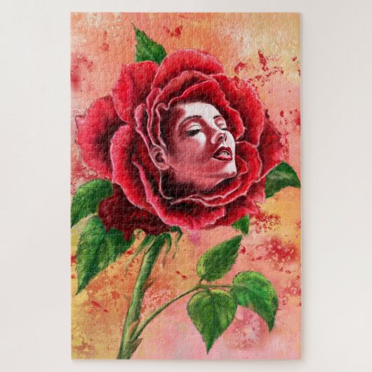 Roos Vrouw Jigsaw Puzzel (Verticaal)