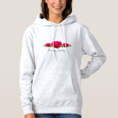 Roos Vrouwen Hoodie Sweatshirt (Voorkant)