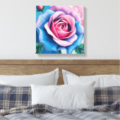 Roos wanddecoratie Antiek bloemkunst (Insitu (Slaapkamer))