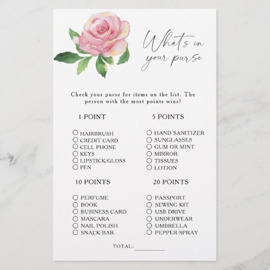 Roos - Wat zit er in je handtas? (Voorkant)