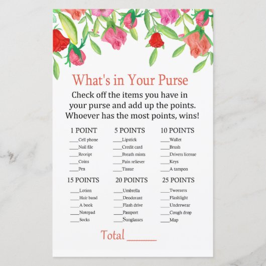 Roos Wat zit er in je handtas? (Voorkant)