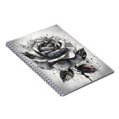 Roos - Watercolor bloemen Notitieboek (Rechterzijde)