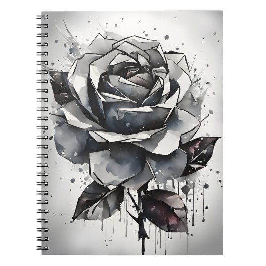 Roos - Watercolor bloemen Notitieboek (Voorkant)