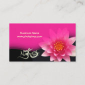 Roos waterlelly, om Visitekaartje (Achterkant)