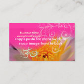 Roos waterlelly + parelzwammen, om Visitekaartje (Achterkant)