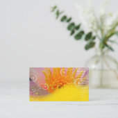 Roos waterlelly + parelzwammen, om Visitekaartje (Staand voorkant)