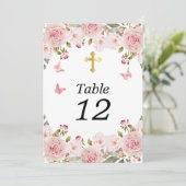 Roos Waterverf Bloemenvlinders Kruistafel nr. (Staand voorkant)