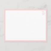 Roos Waterverf Blush Roze Floral repetitie Dinner Uitnodiging Briefkaart (Achterkant)