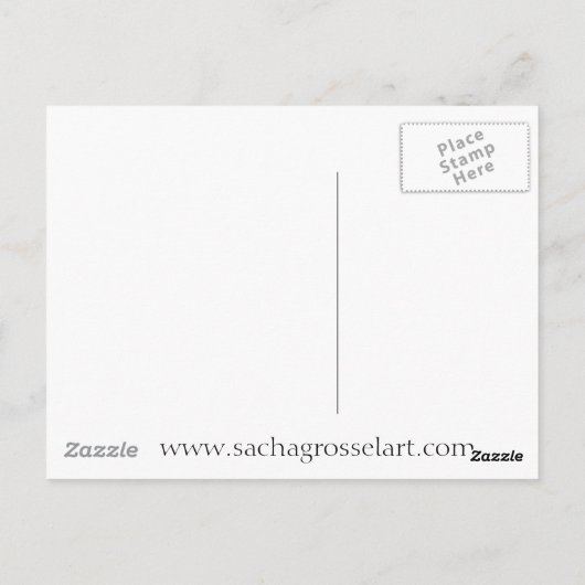 Roos waterverf briefkaart (Achterkant)