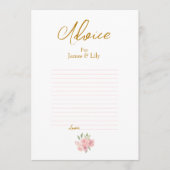 ROOS Waterverf bruiloft Advieskaart (Voorkant)