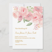 ROOS Waterverf bruiloft uitnodiging (Voorkant)