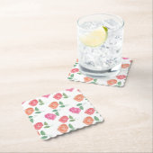 Roos Waterverf Floral Kartonnen Onderzetters (Insitu)