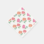 Roos Waterverf Floral Servet (Hoek)